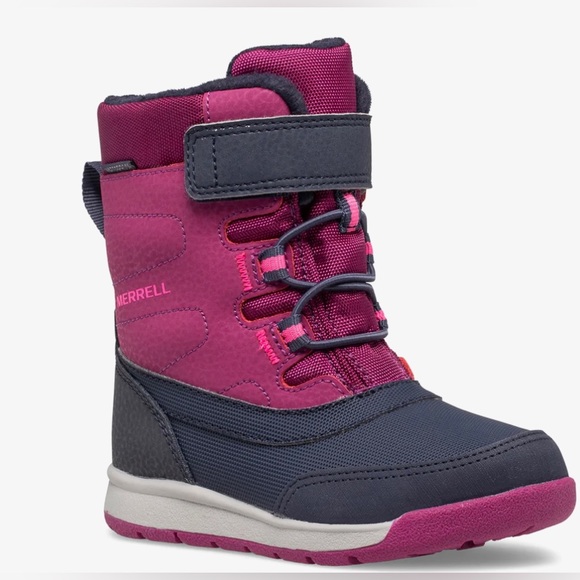 Merrell Snow storm Jr Waterproof Boot - Berry/Navy - Picture 1 of 4